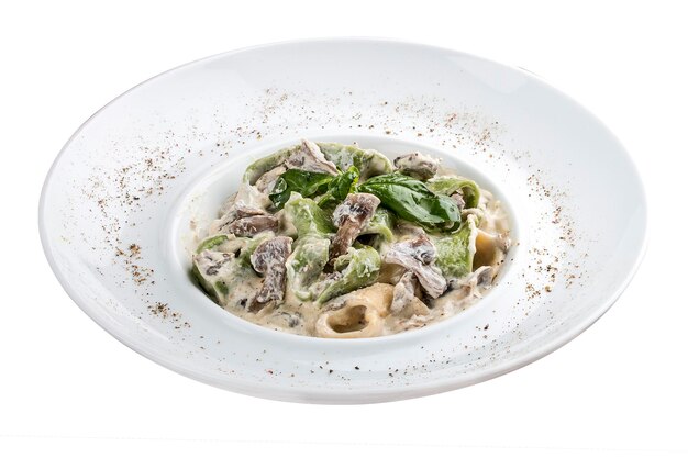 Tagliatelle with mushrooms Traditional Italian dish