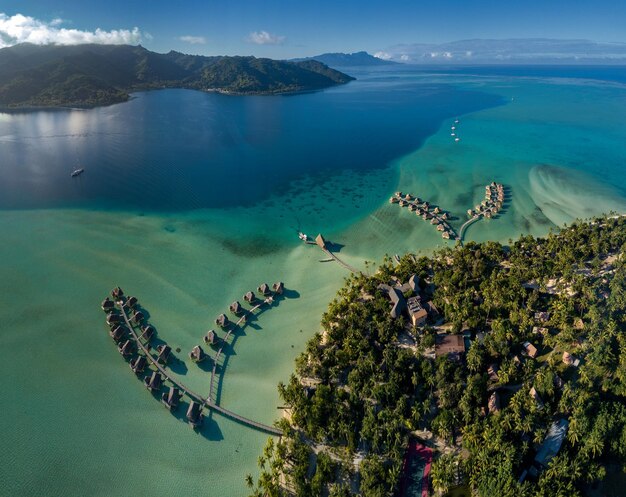 Taha eiland luchtfoto panorama