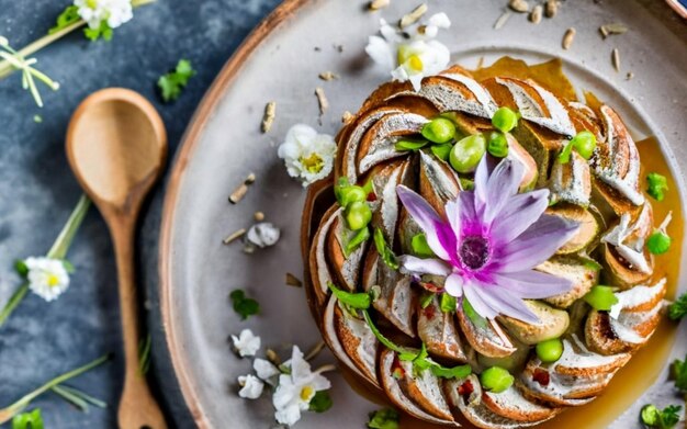 Foto tahdig traditionelles reisgericht aus persien met pistazien und berberitzen