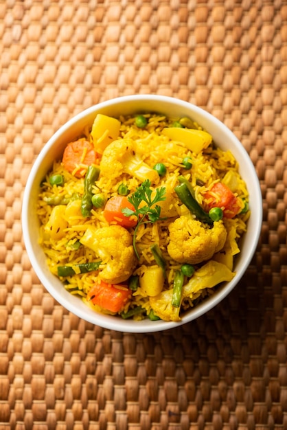 Tahri tehri tehiri or tahari is an Indian one pot meal made using mixed Vegetables and Rice