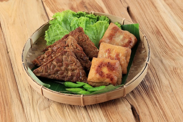 Tahu Tempe Bacem Tofu and Tempeh with Sweet Spices