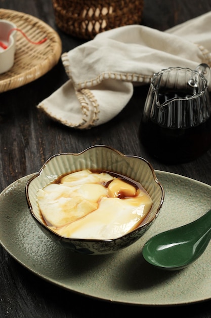 Tahwa of Wedang Tahu of Kembang Tahu Indonesisch traditioneel dessert