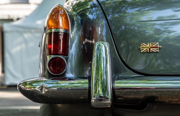 Foto luce posteriore di un'auto d'epoca