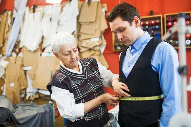 Tailor working