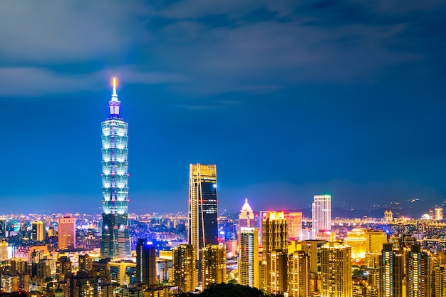 Taipei city at night, Taiwan