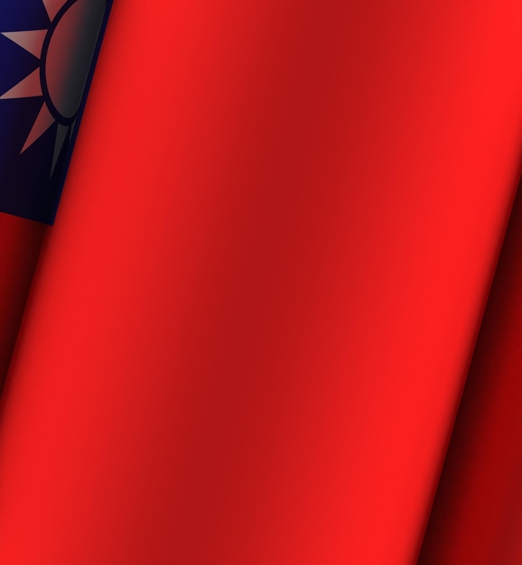 대만 국기 극적인 배경 전체