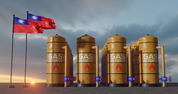 台湾のガス備蓄 台湾のガス貯留層 天然ガスタンク