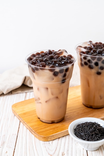 Taiwan milk tea with bubble