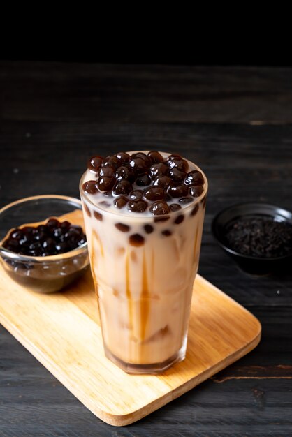 Taiwan milk tea with bubble