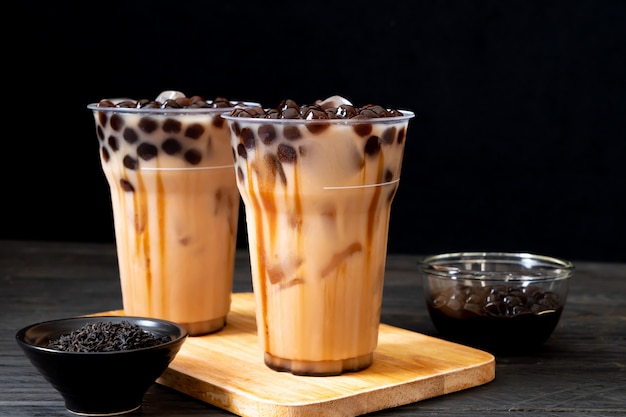 Taiwan milk tea with bubble