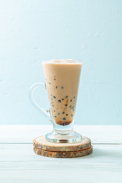 Taiwan milk tea with bubbles - popular Asian drink