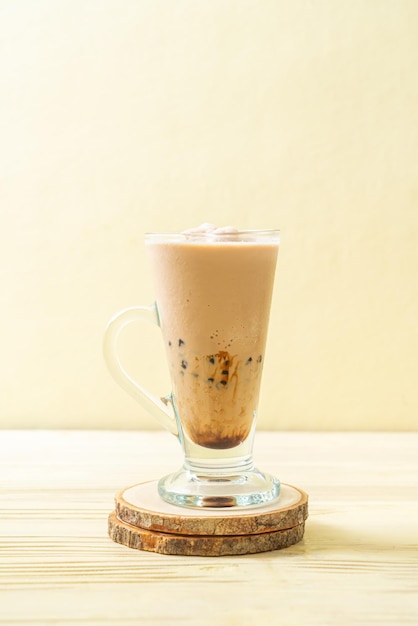 Taiwan milk tea with bubbles - popular Asian drink