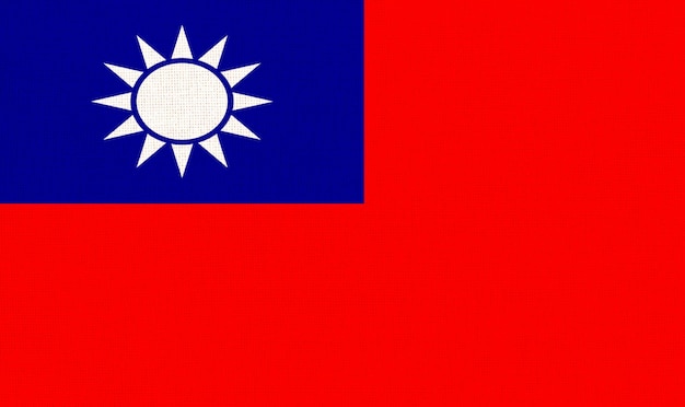 Taiwan national fabric flag textile background State official Taiwan sign