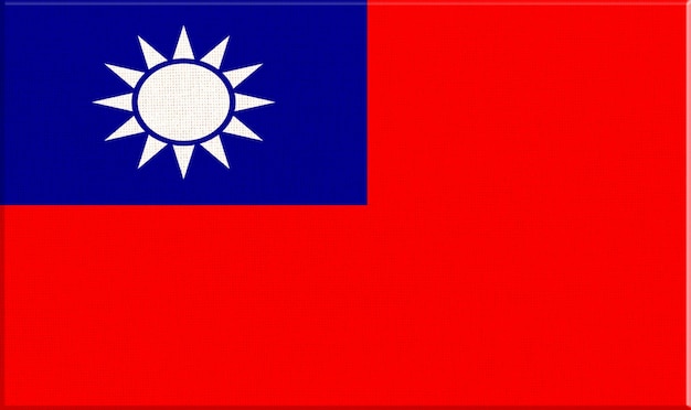 Taiwan national fabric flag textile background State official Taiwan sign