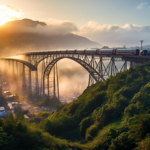 타이완에서 두 번째로 큰 철도 다리 이미지 생성 AI