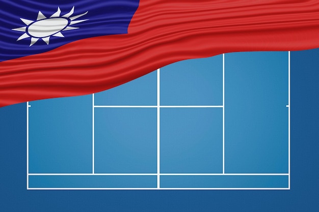 Taiwan Wavy Flag Tennis Court Harde baan