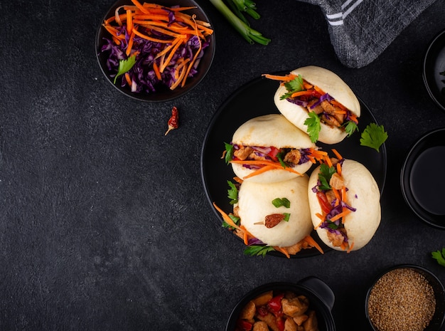 Hamburger asiatico gua bao taiwanese