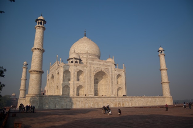 Taj mahal against clear sky