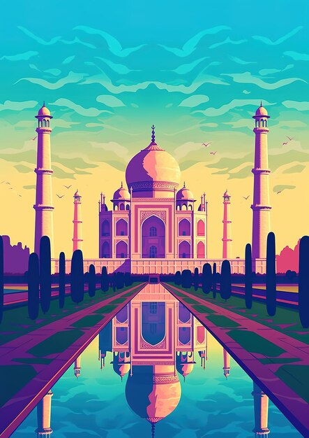 Taj Mahal illustratie