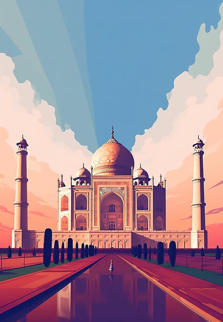 Taj Mahal illustratie