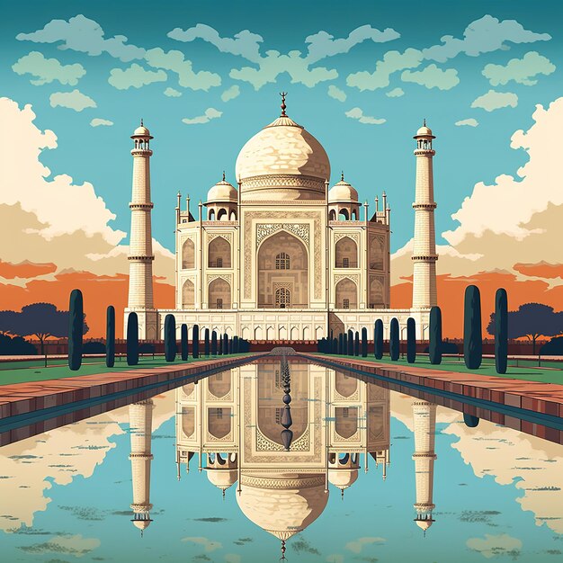 Taj mahal illustration