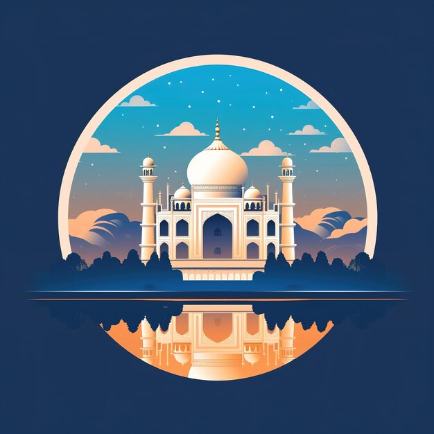 Taj mahal illustration