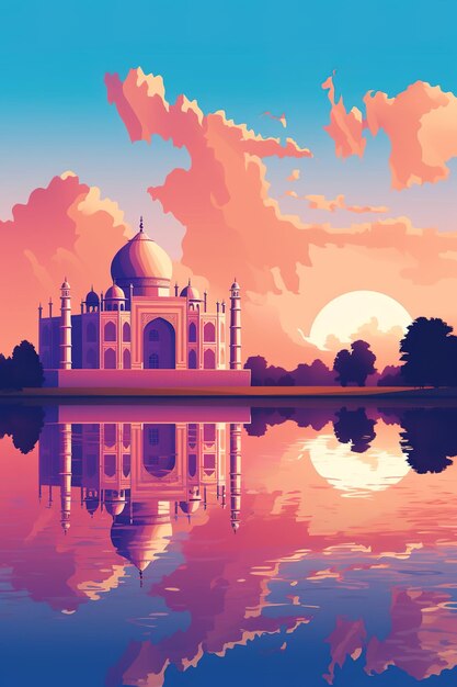 Foto illustrazione di taj mahal