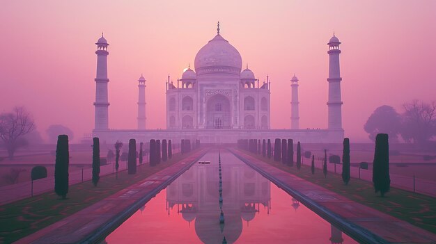 Foto il taj mahal è un mausoleo di marmo bianco situato ad agra, in india