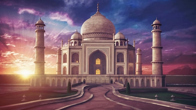 Taj mahal luxury building in india