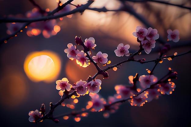 Tak van appelboom met roze bloemen