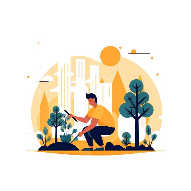 take care of plants vector illustration