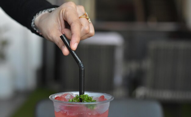 Take closeup photos of people holding food