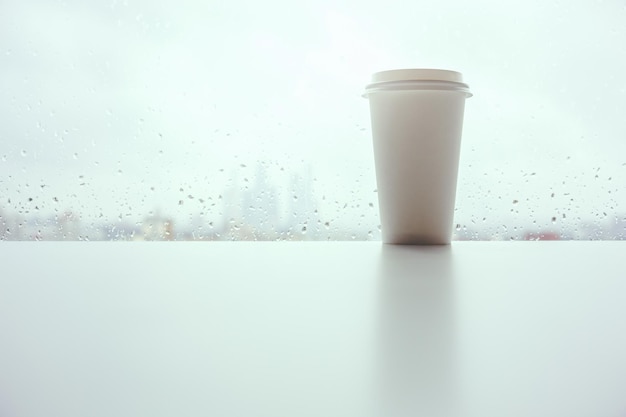 Take out coffee cup closeup