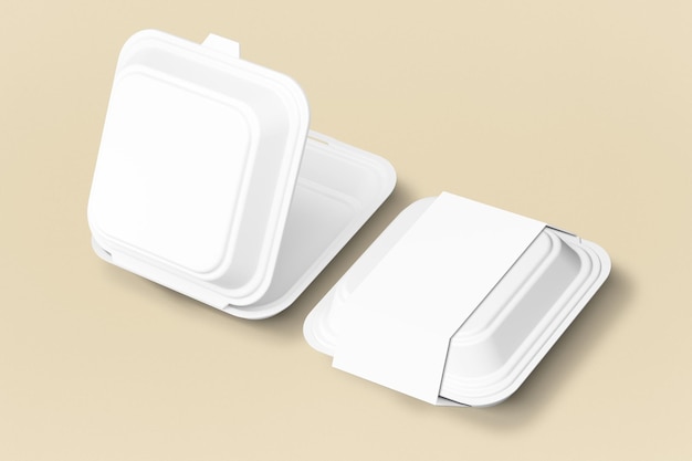 takeaway box label png mockup transparent design