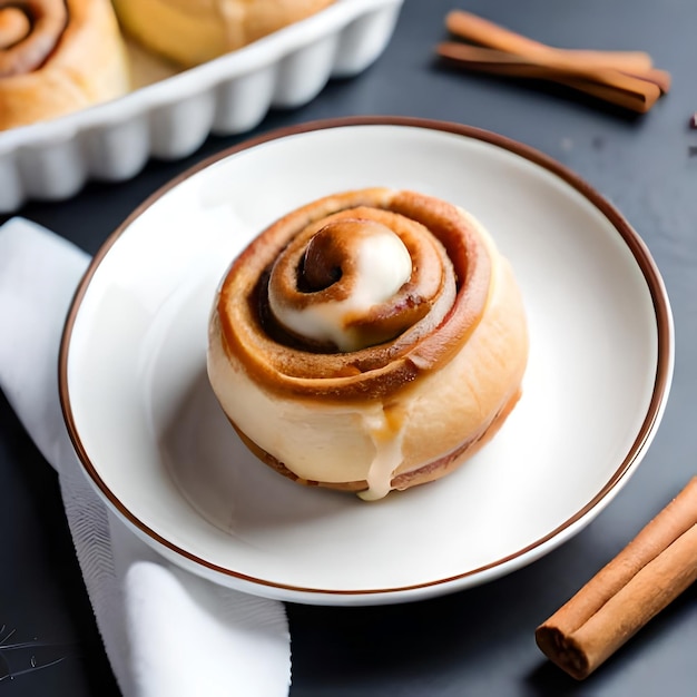 Taken a picture of the fluffy and soft cinnamon rolls that you just baked for a sweet treat