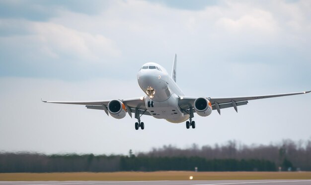 takeoff airplane at airport