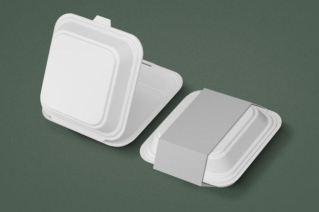 takeout container mockup png transparent waist band food packaging for small business