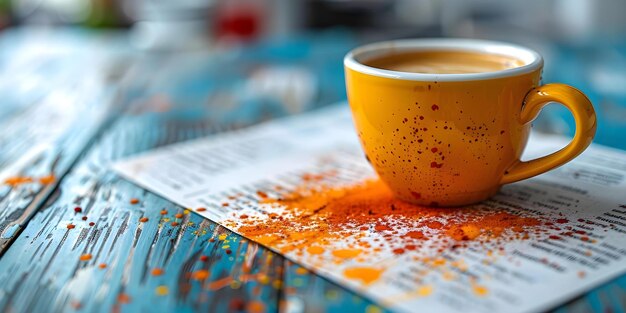 taking a coffee break during a coding session with printed digital workspace code and software development setup concept programming break coffee code digital workspace