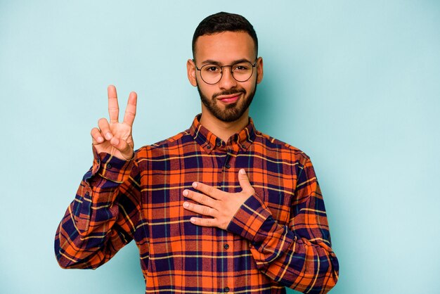 Taking an oath putting hand on chest