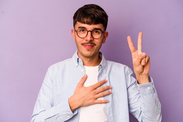 Taking an oath putting hand on chest