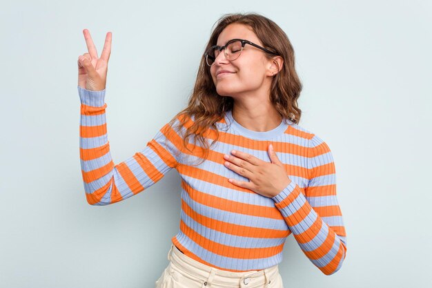 Taking an oath putting hand on chest