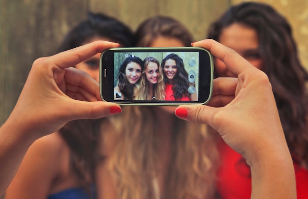 Taking a photo of girls