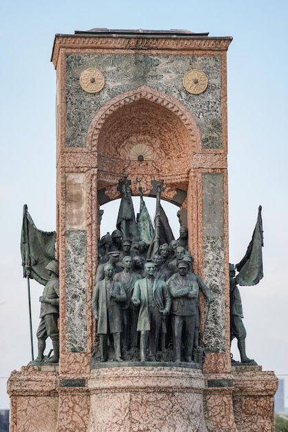 Taksim Republiek Monument in Istanbul Turkiye