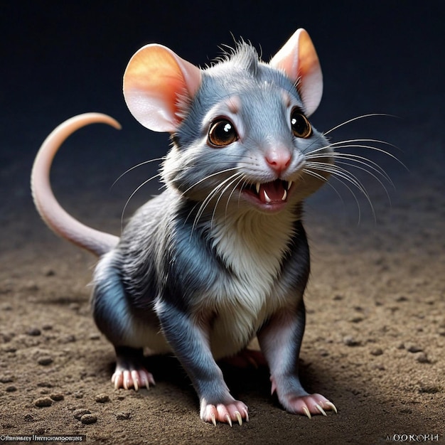 Photo the tale of the human mouse hybrid a journey into the realm of fantasy and genetics