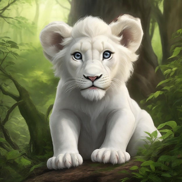 The Tale of a white Baby Lion's Adventure 3D