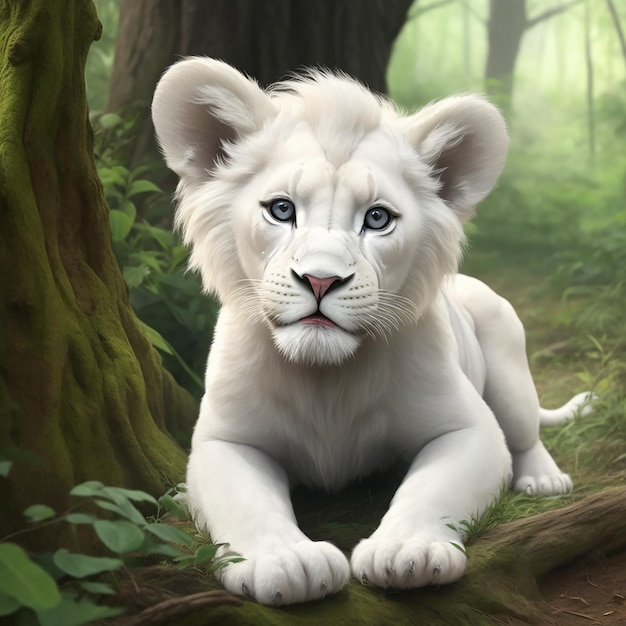 The Tale of a white Baby Lion's Adventure 3D