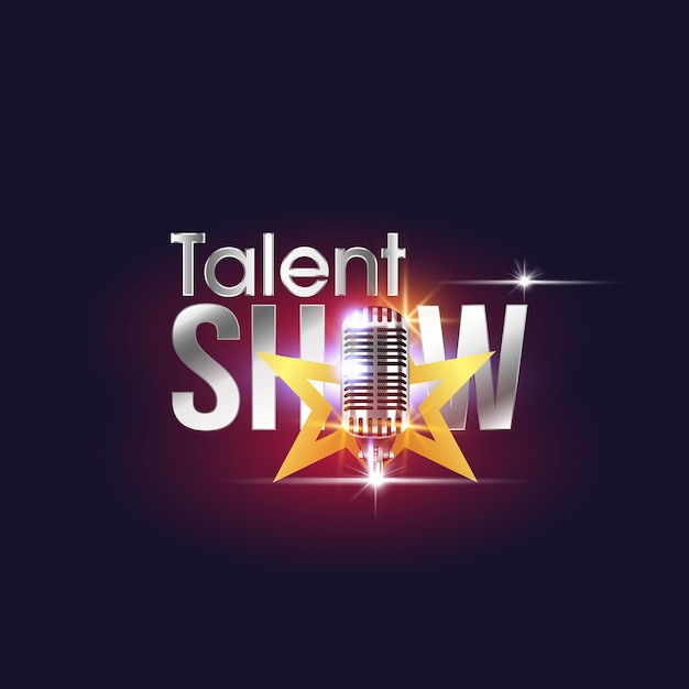 Foto concetto di design del logo del talent show