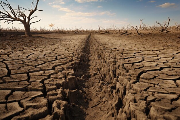 Foto racconti di un paesaggio arido ai generativa