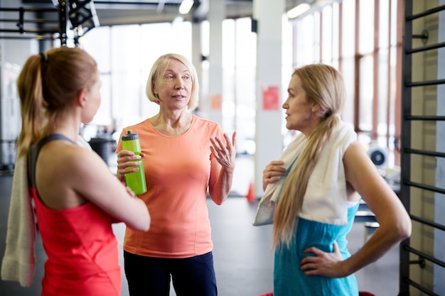 Talking after workout