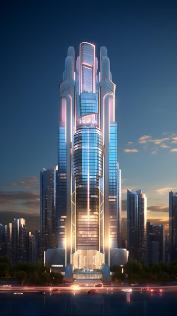 Photo tall building architecture concept design